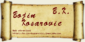 Bojin Košarović vizit kartica